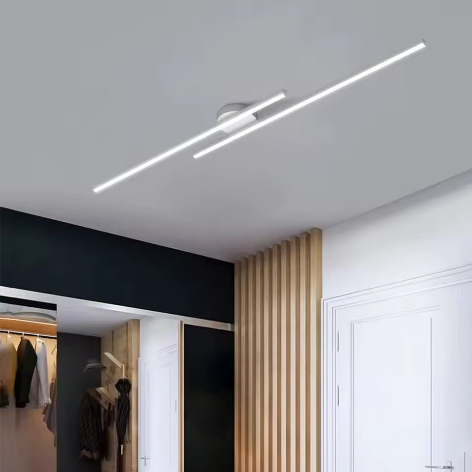 Long plafonnier LED en aluminium