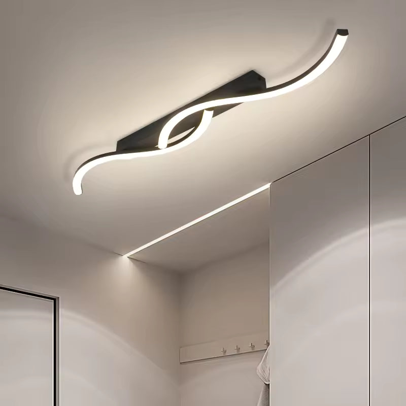 Plafonnier LED noir minimaliste moderne