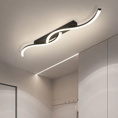 Plafonnier LED noir minimaliste moderne